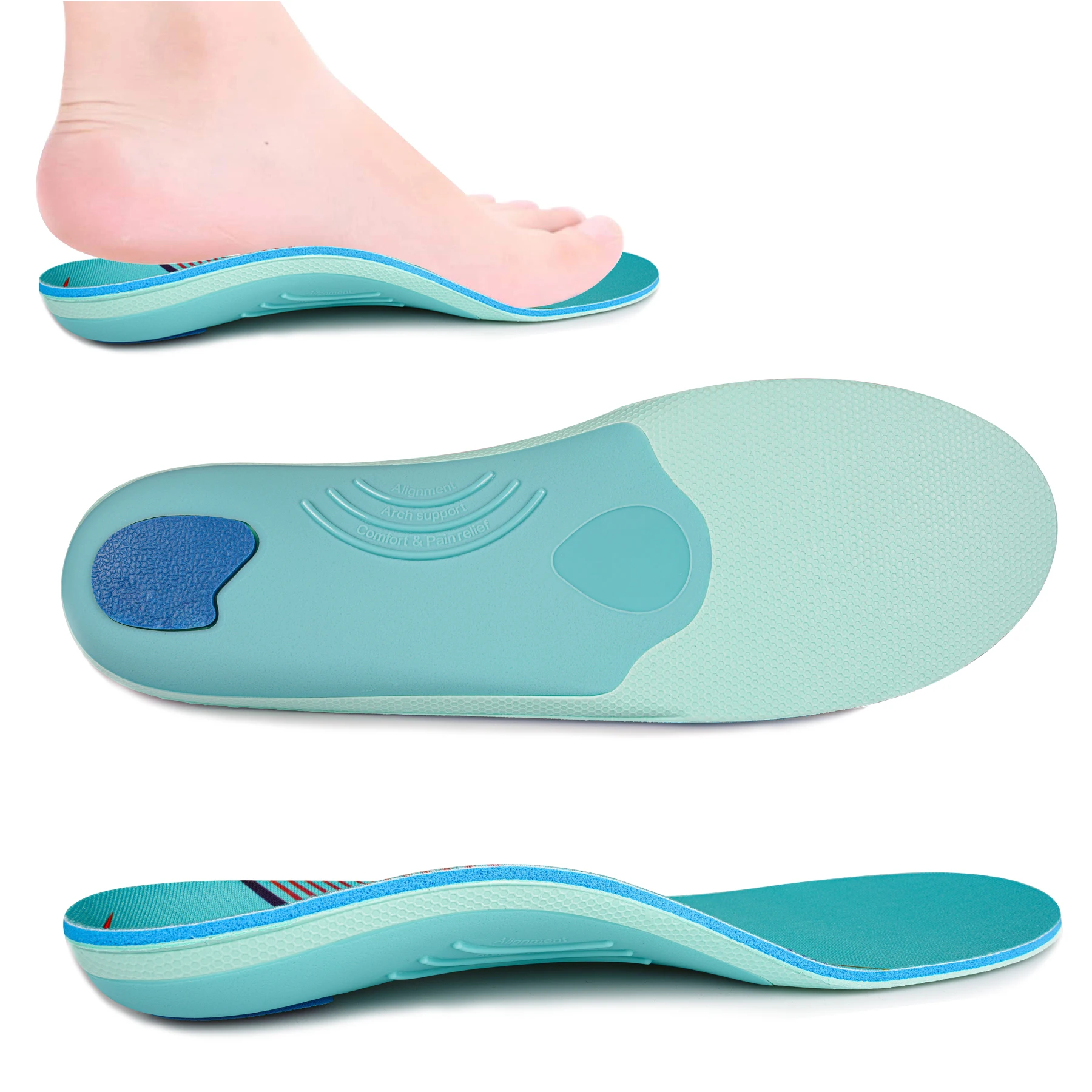Orthopädische Sport-Einlegesohle mit hoher Fußgewölbestütze für Plantarfasziitis und Plattfüße, für Männer und Frauen, Sneaker-Einlagen, Plantillas-Einlegesohle – Detail 14