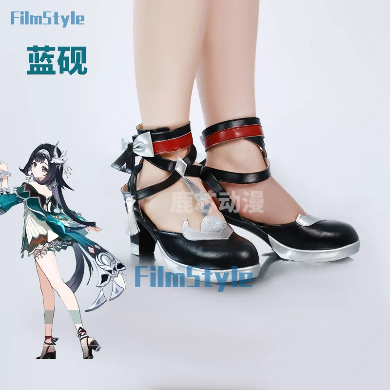 Genshin Impact Lan Yan Cosplay Shoes Anime Character Prop Halloween Carnival Party