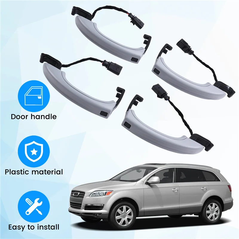 Better-4Pcs مقبض الباب الخارجي لمستشعر السيارة لـ Q7(4LB)3.0T/3.6 FSI/4.2T/6.0T 2006-2015