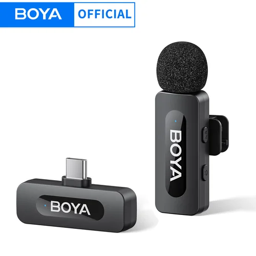 BOYA BY-V micrófono Lavalier inalámbrico serie nueva/antiguesa para iPhone15-16 iPad Android Samrtphone transmisión en vivo grabación entrevista