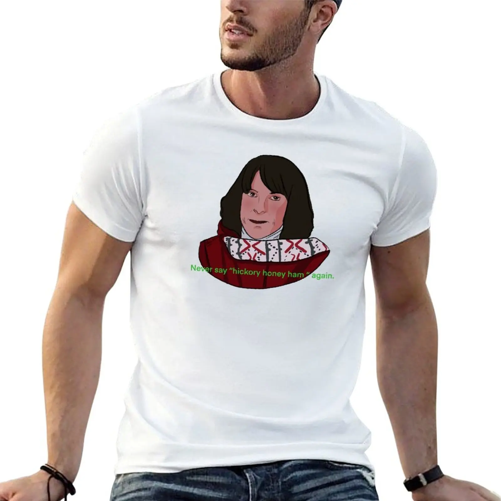 Never say hickory honey ham again - Camiseta con diseño de Nora Krank, camisetas estampadas para hombre, camisetas de diseñador