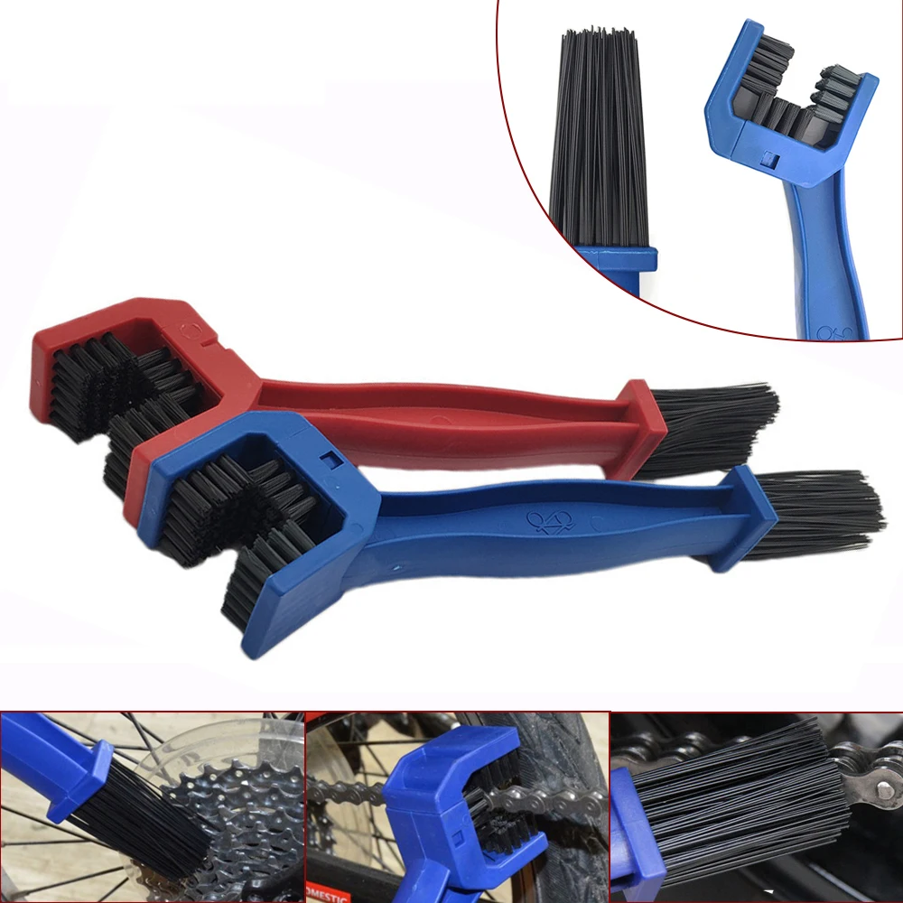 Universal Motorcycle Chain Brush Gear Dirt Outdoor Cleaner Scrubber Tool For Kawasaki KX 65 85 125 250 450 F 100 KLX 125 250