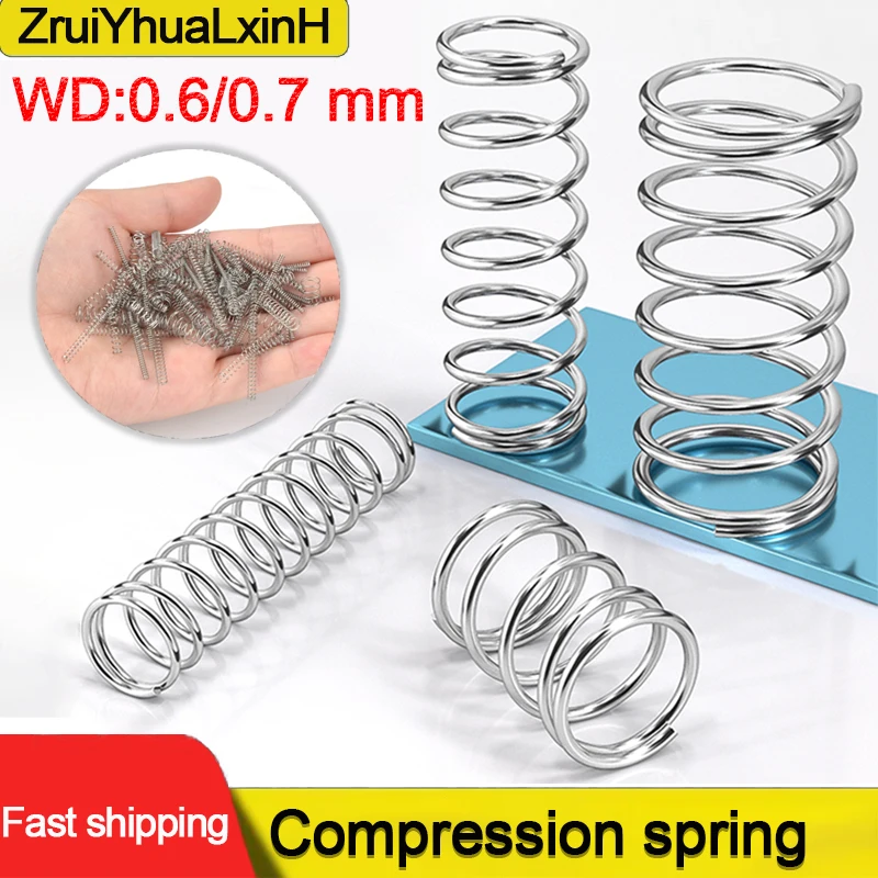 304 Stainless Steel Compression Spring, Y-shaped Shock Absorption Return Spring, Wire Diameter 0.6mm/0.7mm, 10Pcs, Customizable