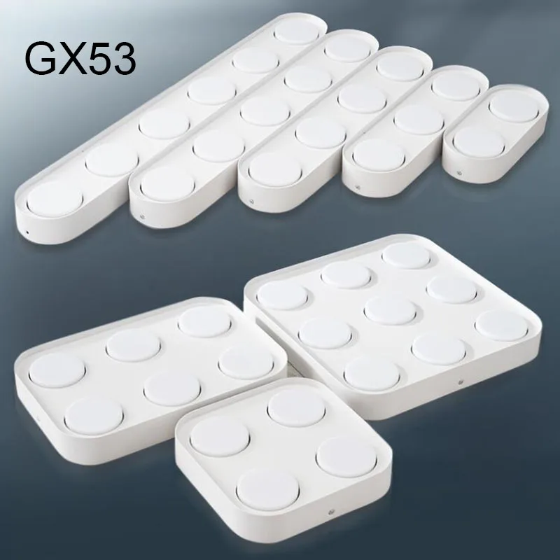 Ultra-Thin Surface Mount LED Downlight com substituível Gx53 Lâmpada LED 7W LED Spot Light para sala de estar Quarto varanda