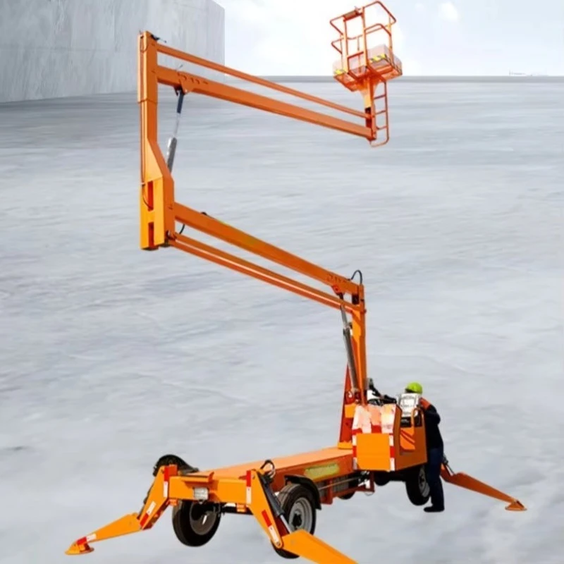 Electric Folding Arm Lift Turning Platform 360° Rotating High-Altitude Folding Arm 1-Year Warranty Motor Core Component