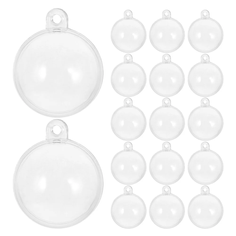 

20Pcs Fillable Clear Ornament Balls for Aquarium Floating Decorations DIY Hanging Party Plastic Balls Clear Empty Ornaments Ball