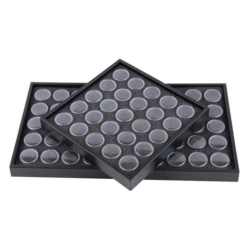 25/50 グリッドプラスチック空の収納ボックスオーガナイザー化粧品ネイルアートラインストーンジュエリービーズケースポータブル収納容器