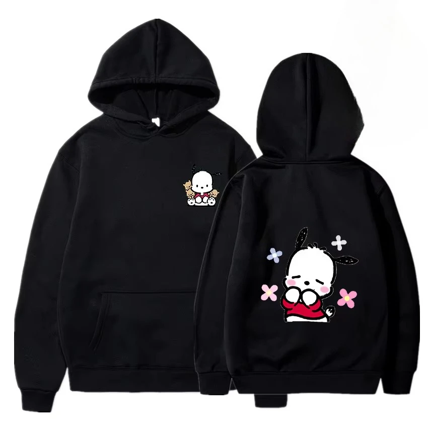 

MINISO Pochacco Толстовка с капюшоном Мужчины Женщины Мода Повседневный крутой пуловер Harajuku Уличная одежда Толстовки Пуловер Спортивная одежда