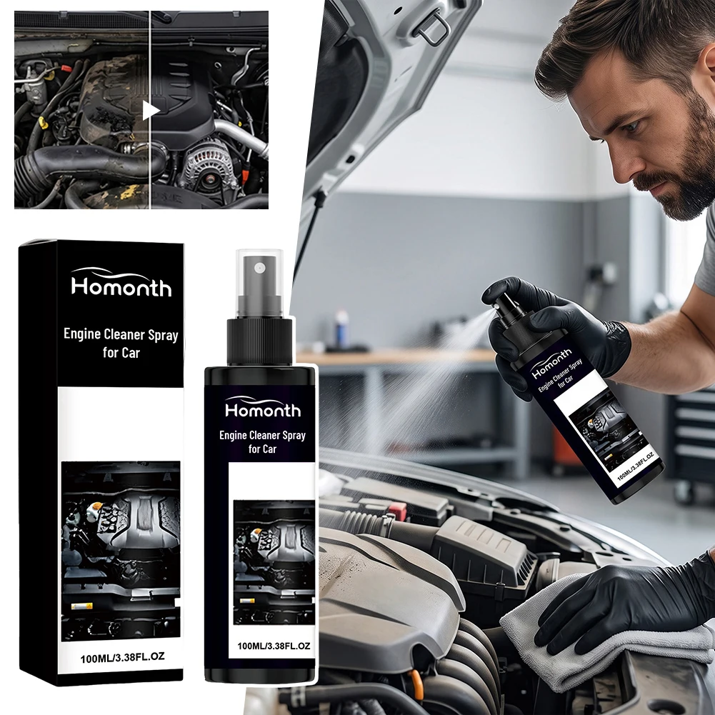 Engine Degreaser,Engine Cleaner For Car Truck,Multifunctional Portable Powerful Engine Care Liquid,For Various Vehicles