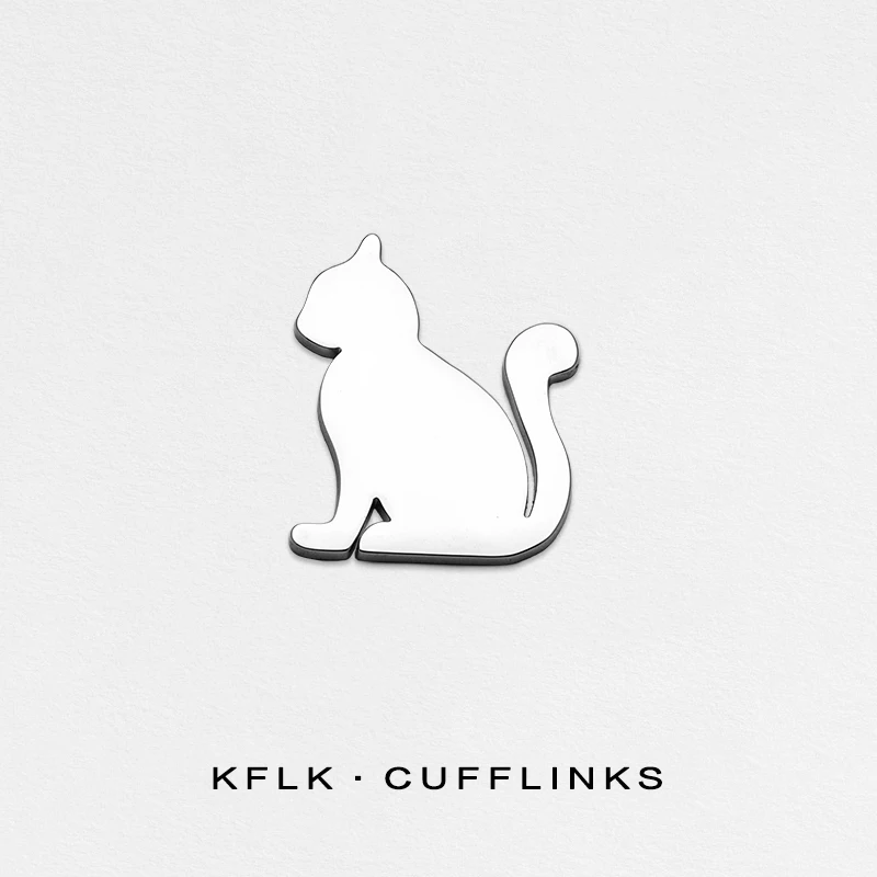 

KFLK Fashion Cat Animal Brooch Pins Exquisite Brand Brooches For Mens Costumes Badge Brooch Man New Arrive