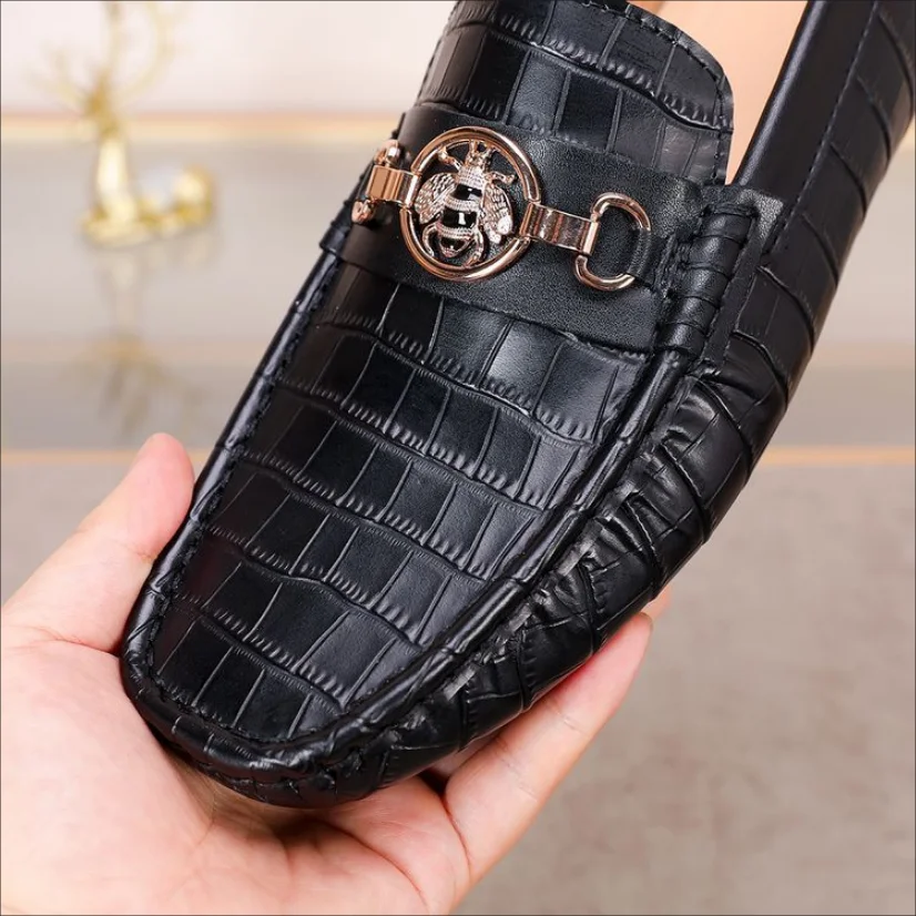 أحذية رجالية من الجلد الطبيعي باللون الأسود متعددة الاستخدامات على طراز الرجل المحترم للأعمال والمكتب الرسمي للحفلات ذات جودة عالية للبالغين في الهواء الطلق #5