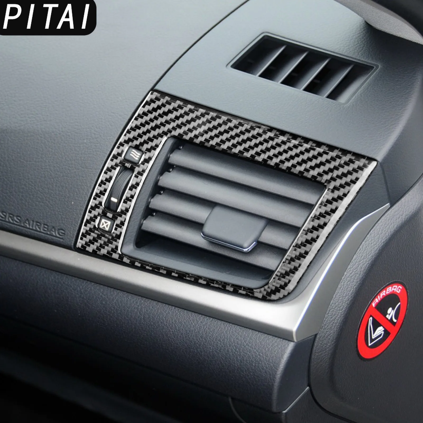 For Lexus CT 200h 2011-2017 Carbon Fiber Left Right Dashboard AC Air Vent Outlet Panel decoration Strips Car Interior Sticker