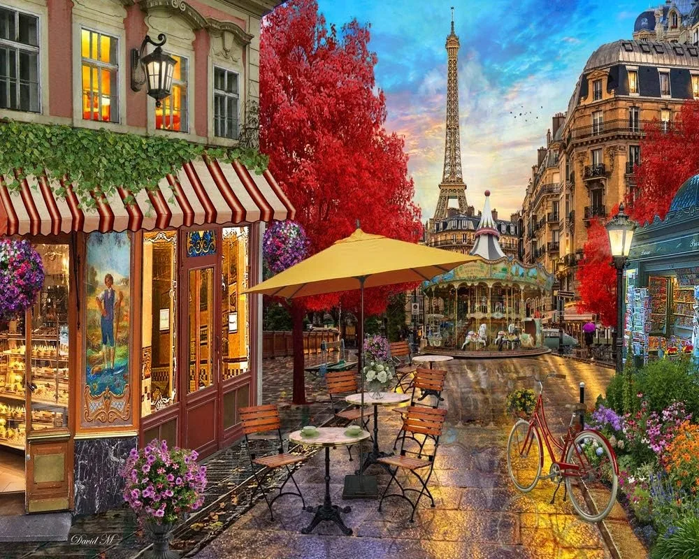 

Evening in Paris Jigsaw Puzzles 120/300/500/1000 Pieces Landscape Puzzles Educational Toys for Adults/Kids Birthday Gifts