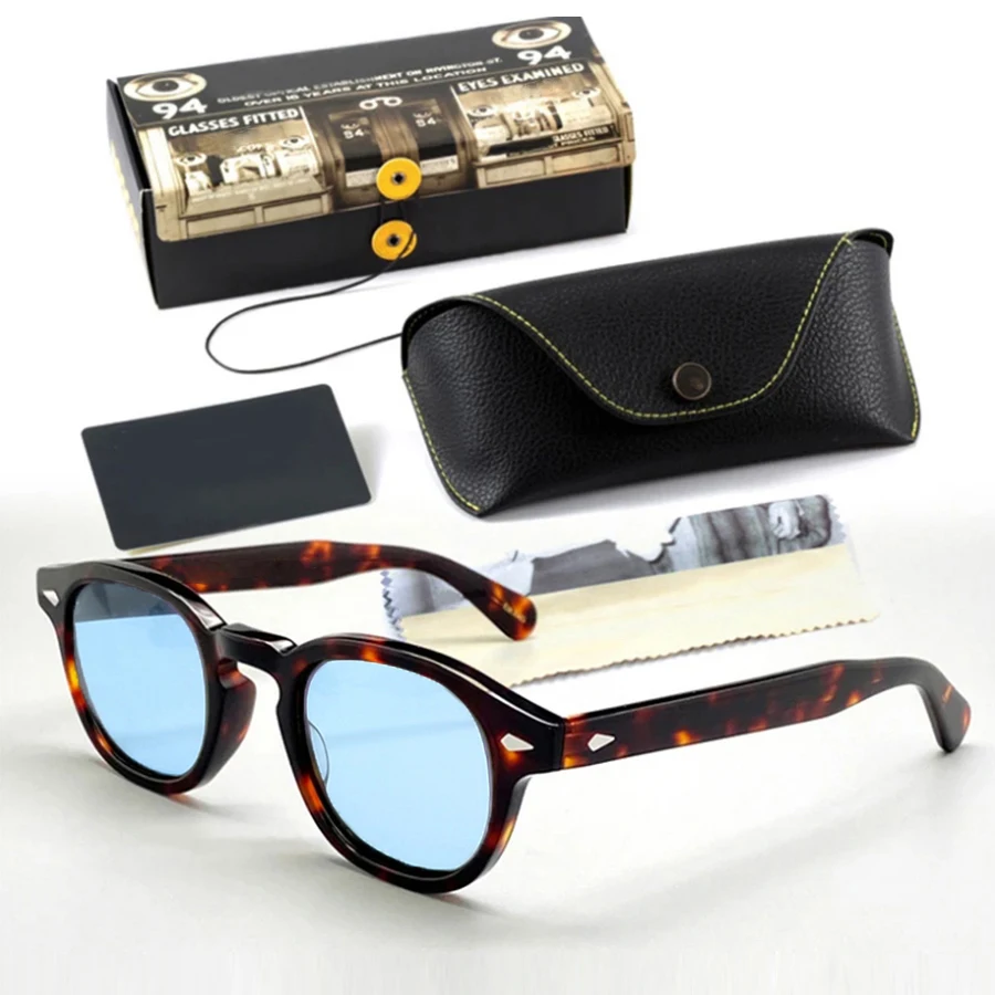 

Поляризационные солнцезащитные очки для мужчин и женщин в стиле Джонни Деппа Lemtosh, брендовые винтажные солнцезащитные очки в ацетатной оправе для мужчин, очки