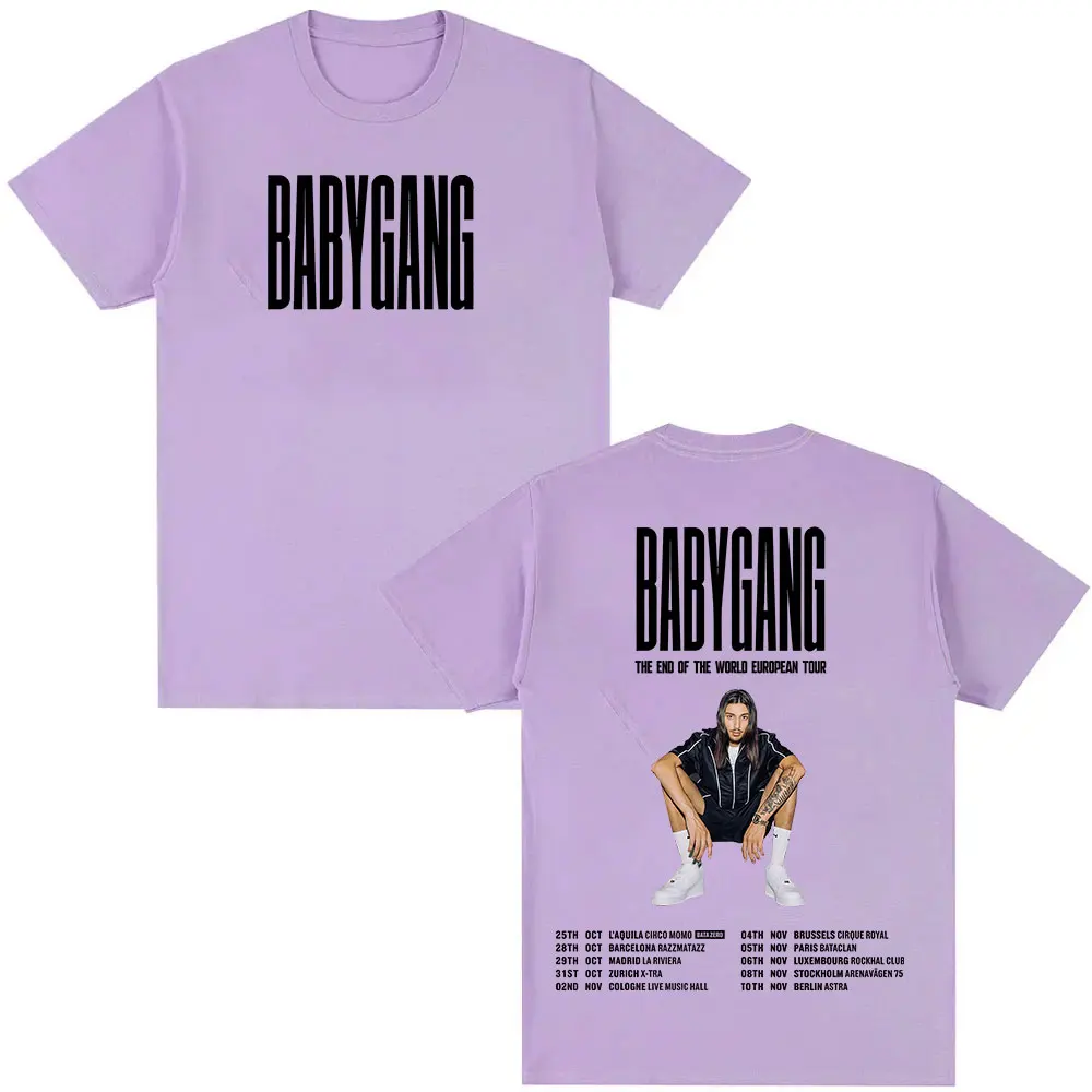 Rapper Baby Gang The End of European World Tour 2025 T-Shirt Men's