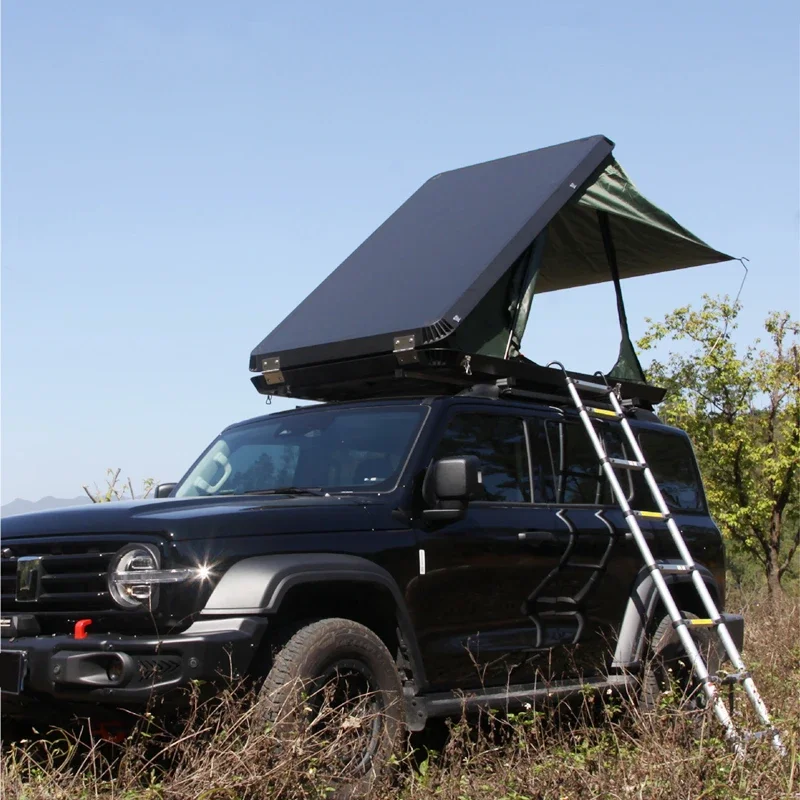 JWG-004 New design light aluminum triangle hard shell roof top tent for 4wd Offroad car