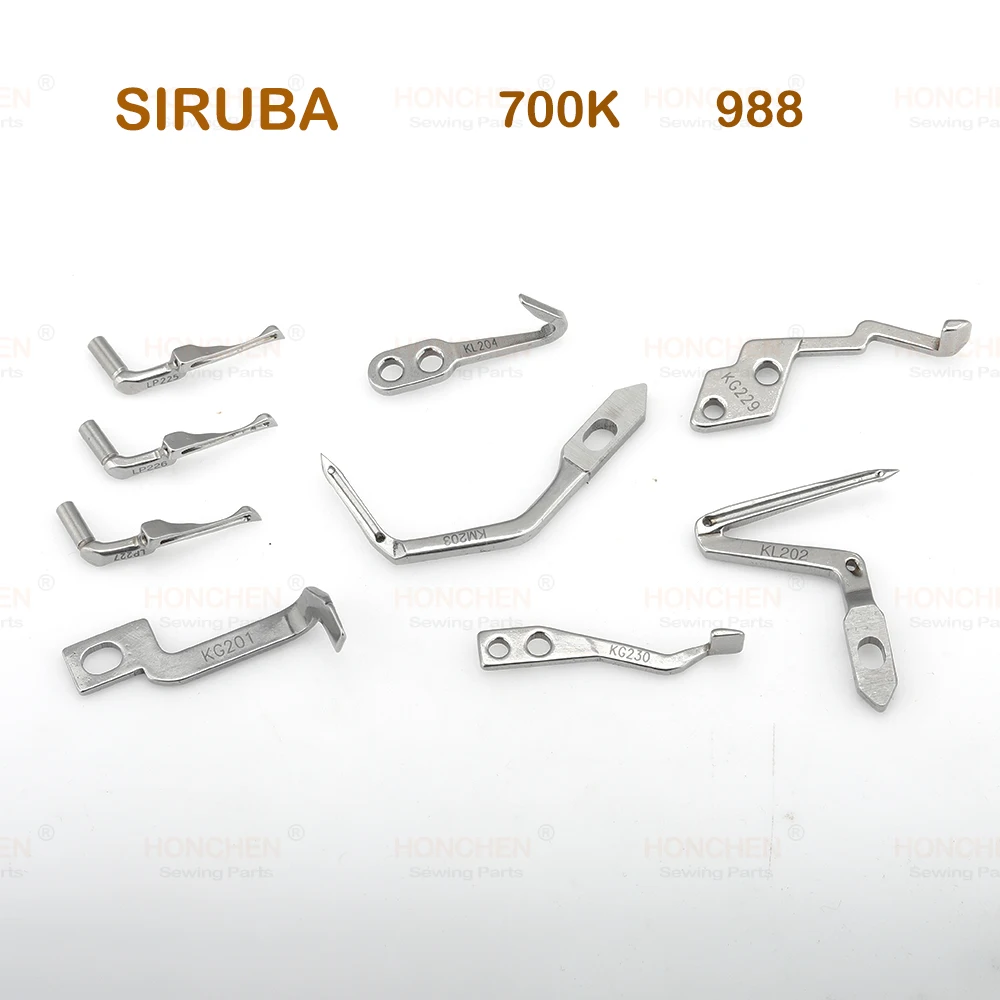 Siruba 700k 988d overlock máquina de ponto de segurança superior looper lp225 226 227 looper inferior kl202 kg201 kg229 kl204 kg230 km203