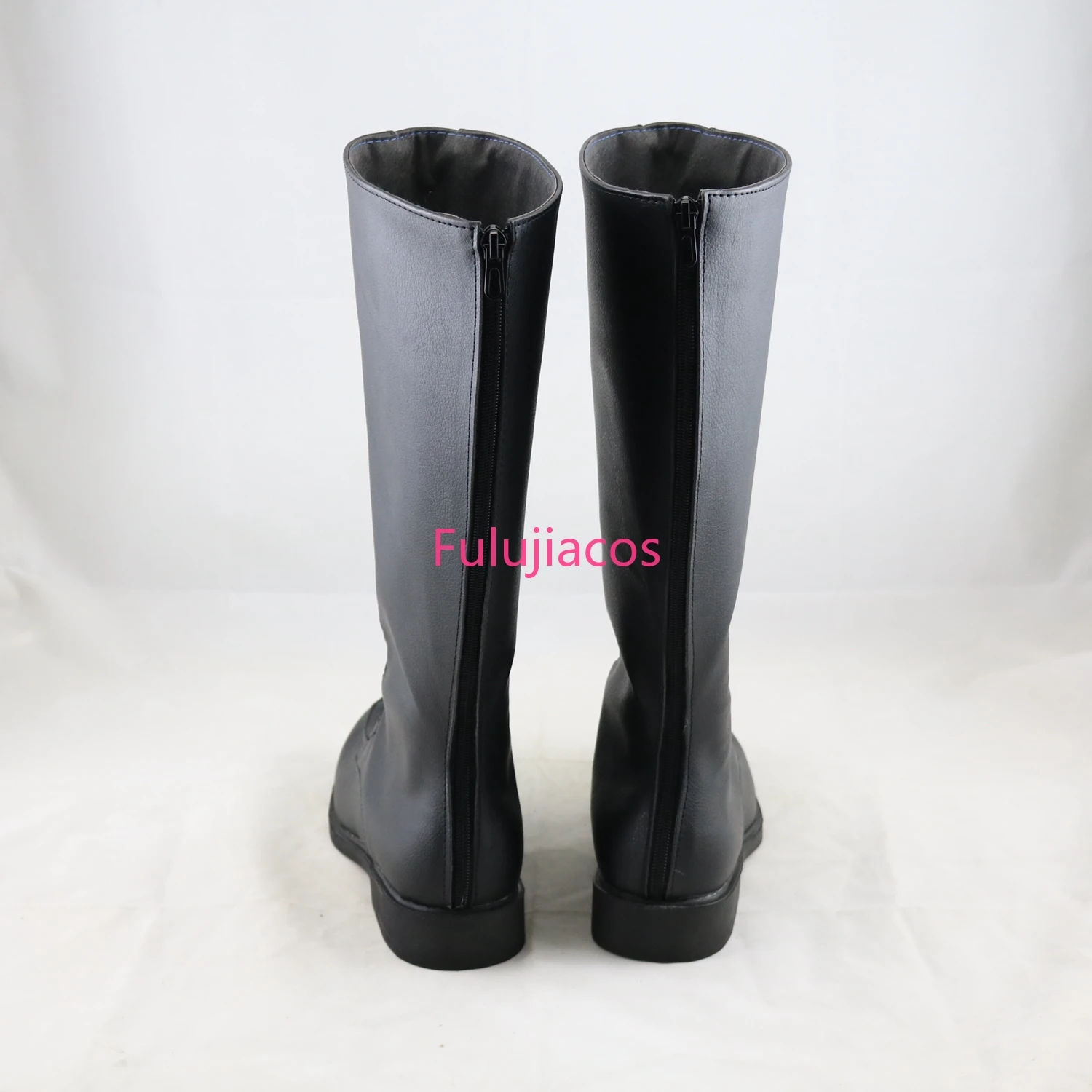 Fulujiacos Star Anakin Scarpe Cosplay Stivali Jedi per uomini adulti Stivali in pelle PU nera Festa di Halloween su misura per uomini adulti