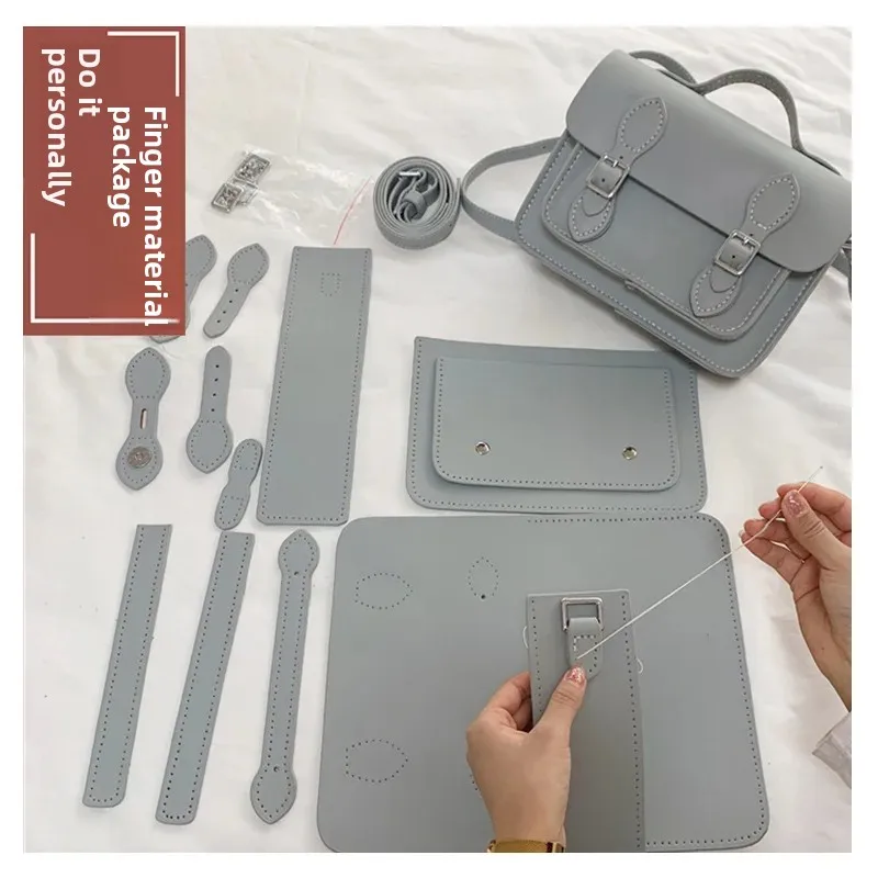 المألوف DIY اليدوية كامبريدج حقيبة كتف العصرية غطاء الوجه واحد الكتف المرأة حقيبة لينة بو الجلود شكل مربع #1