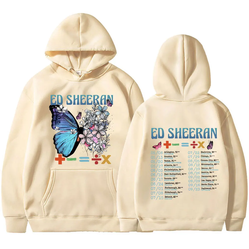 Ed Sheeran 2024 Tour Wiskunde Hoodies Harajuku Hiphop Vintage Pullovers Mannen Vrouwen Fleece Warme Oversized Sweatshirt Fans Cadeau