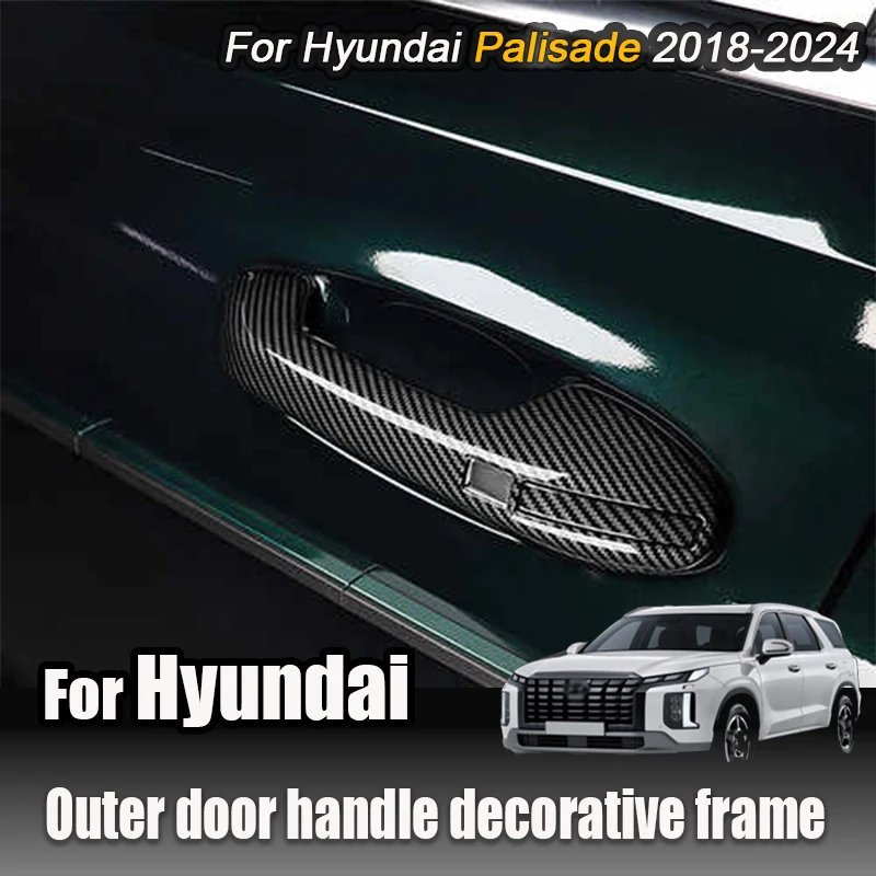 

Для Hyundai Palisade 2018 2024, внешняя дверная ручка, декоративная рамка, защитная наклейка, модификация автомобильного интерьера