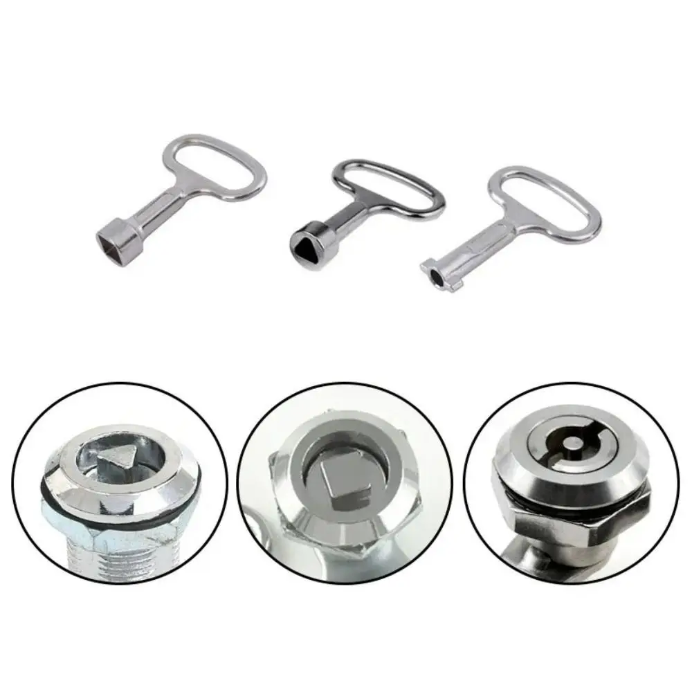 

Lightweight Compact Triangle Key Key Replacement Versatile Cabinet Door Key Convenient Professional Elevator Key Square Lock