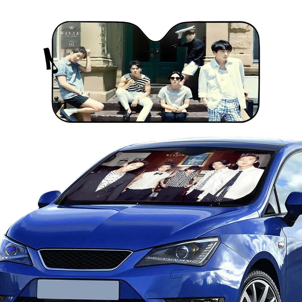 

Korean Singing Group W-WINNER Personalized Windshield Sunshade Car Cover Sun Shade Auto Sun Visor Car-covers