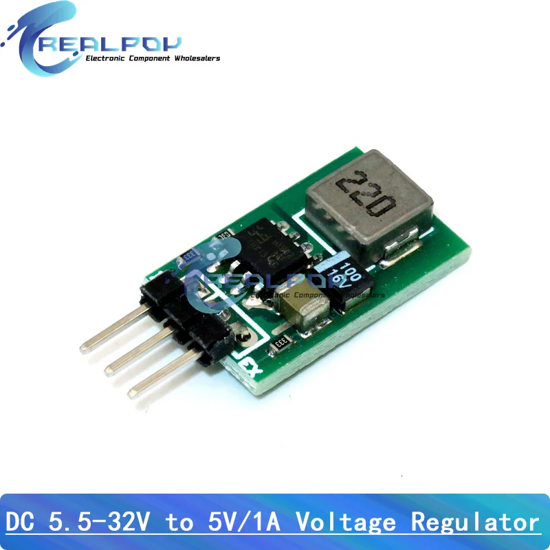1/5PCS DC 5.5-32V to 5V/1A Voltage Regulator Replace TO-220 LM7805 5V Positive Voltage Regulators To 5V 1A Step-Down Buck Module