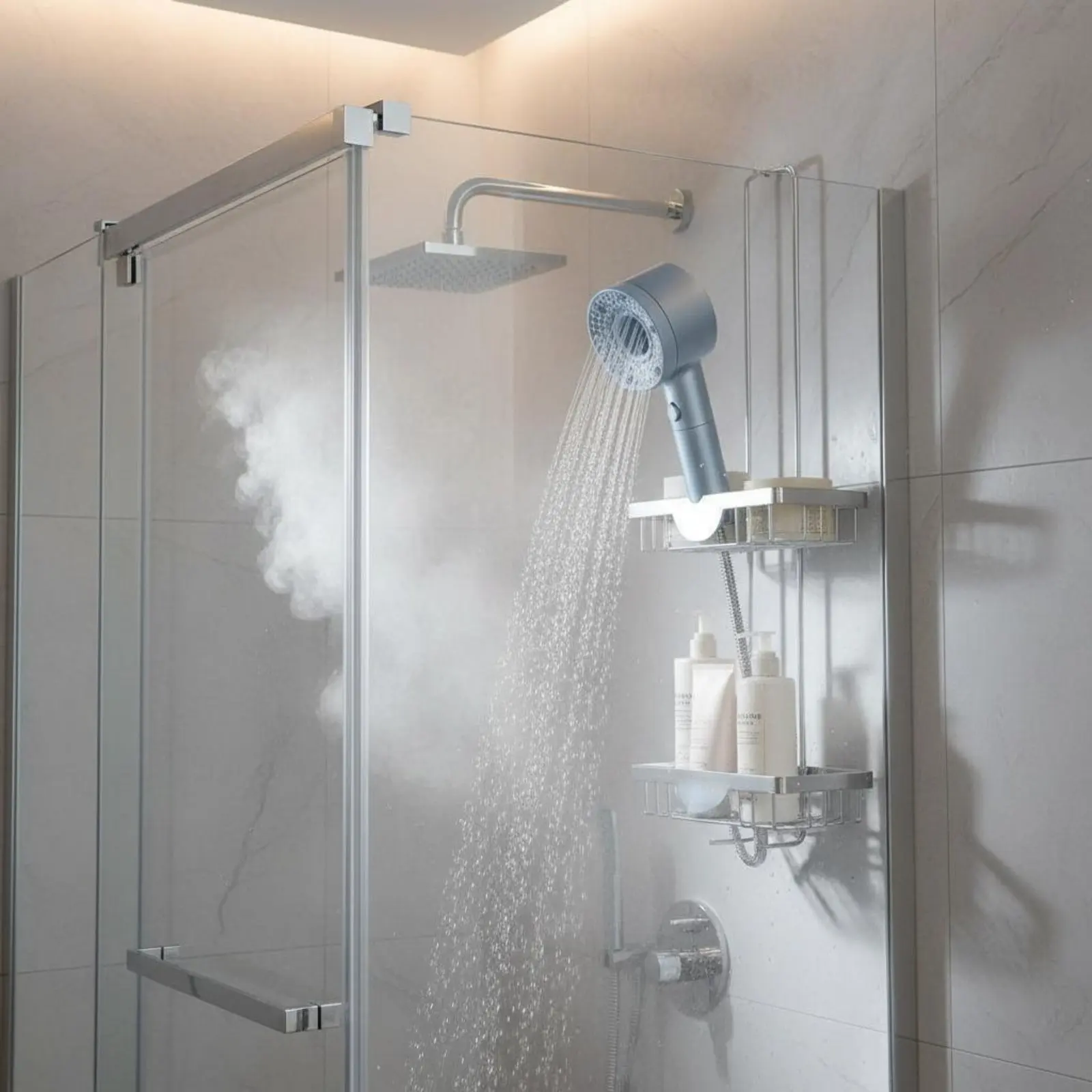 

High Pressure Handheld Shower Head Multiple Spray Modes High Pressure Handheld Shower Clog-Resistant Nozzles Universal Fit