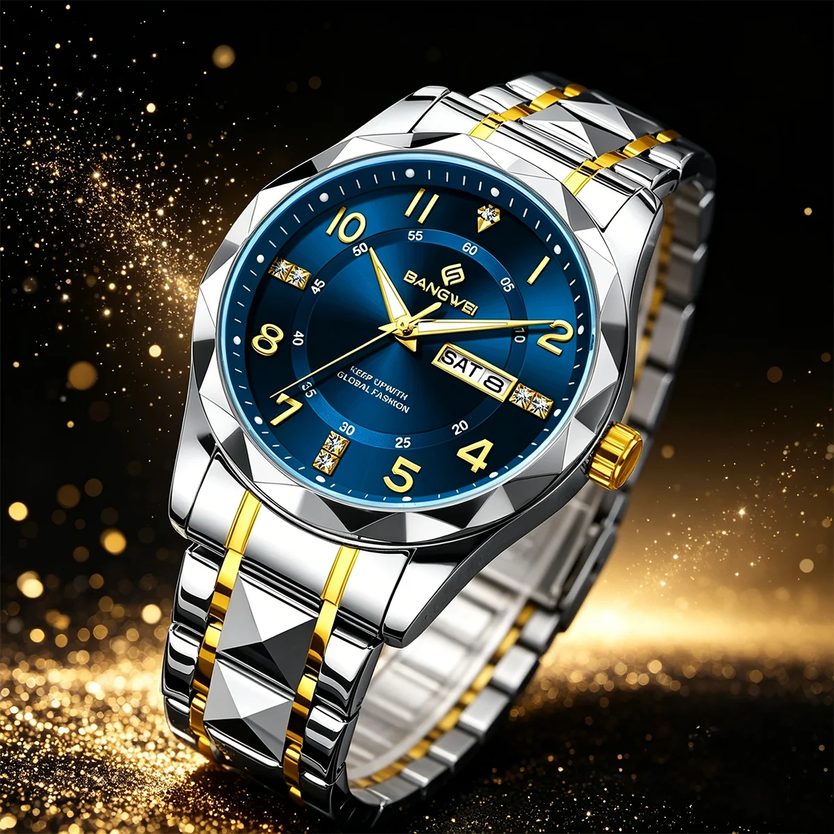 

BANGWEI Business Men's Watches High Quality Brand Luxury Watch Men Waterproof Week Date Clock Sports Watch Men Quartz Wristwatch