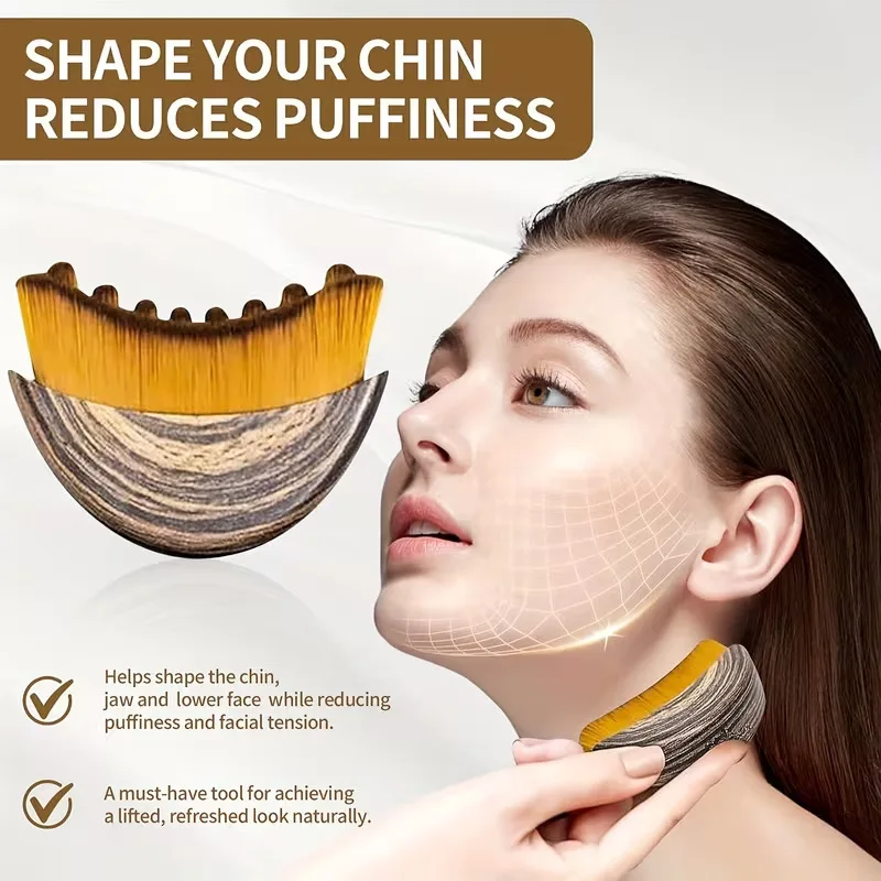 Facial Contouring Lymphatic Drainage Dry Brushing Tool for Jawline Sculpting Facial Massager Party Stage Makeup Skin Care view 2