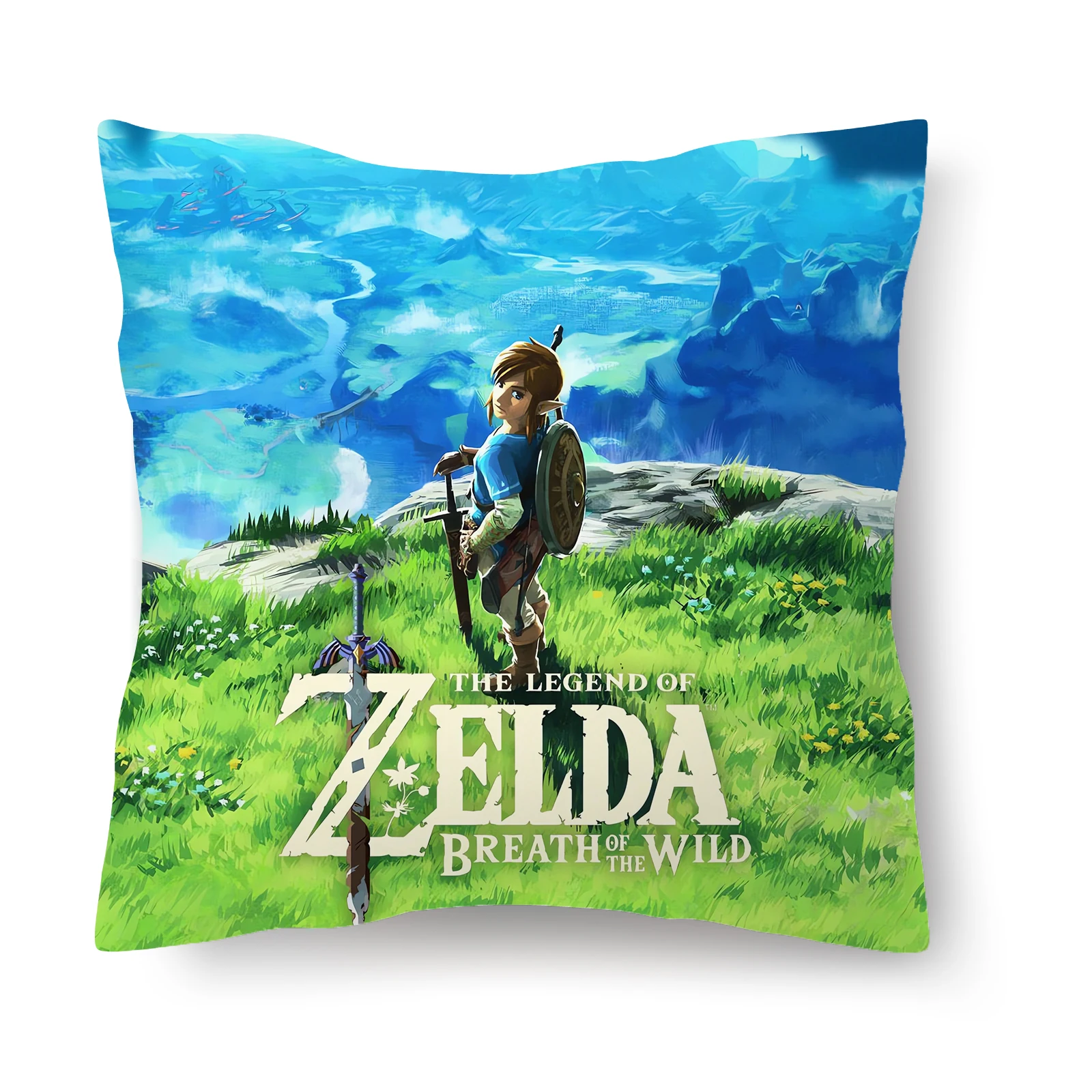 Zelda Pillowcases Anime Game Character Printed Cushion Cover 45X45cm Pillowslip Living Room Home Decorations Birthday Gifts