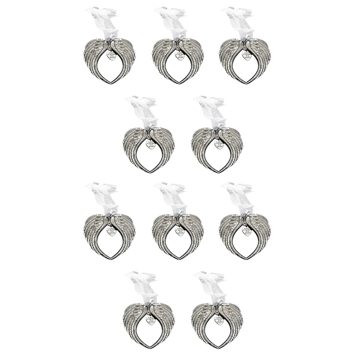 

A96Q-Christmas Ornaments Angel Wing a Piece of Heart is in Heaven Ornament for Christmas Tree Double Sided Memorial Ornament