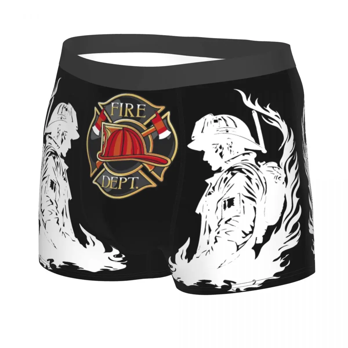 Fire Department Badge firefighter Men's Boxer Briefs special Highly Breathable Underwear High Quality 3D Print Shorts Gift Idea