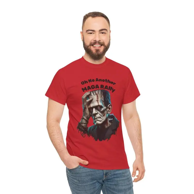 Funny MAGA Rally Frankenstein T shirt Humor Weird Face Art