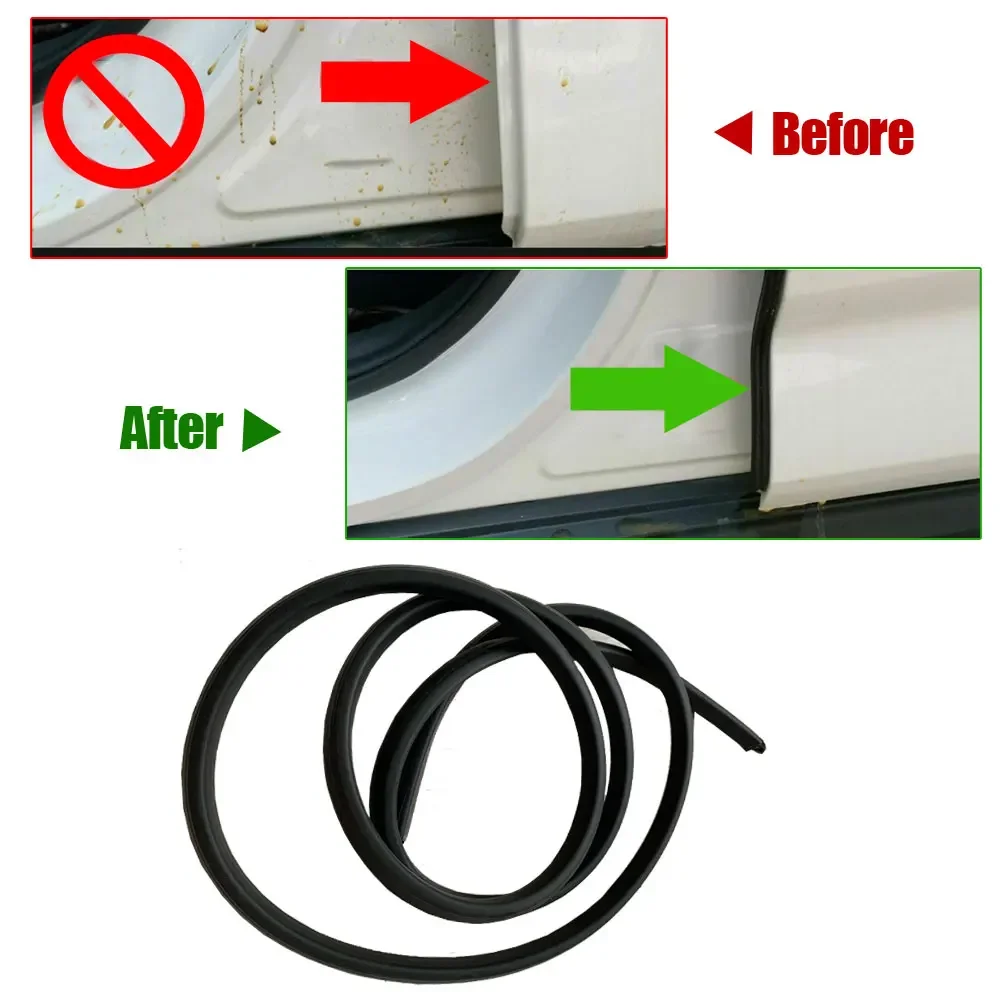 1Pc Car Door Edge Weatherstrip Rubber Sealing B Pillar Noise Windproof Protection Front Universal Car Sealant Decoration Strip