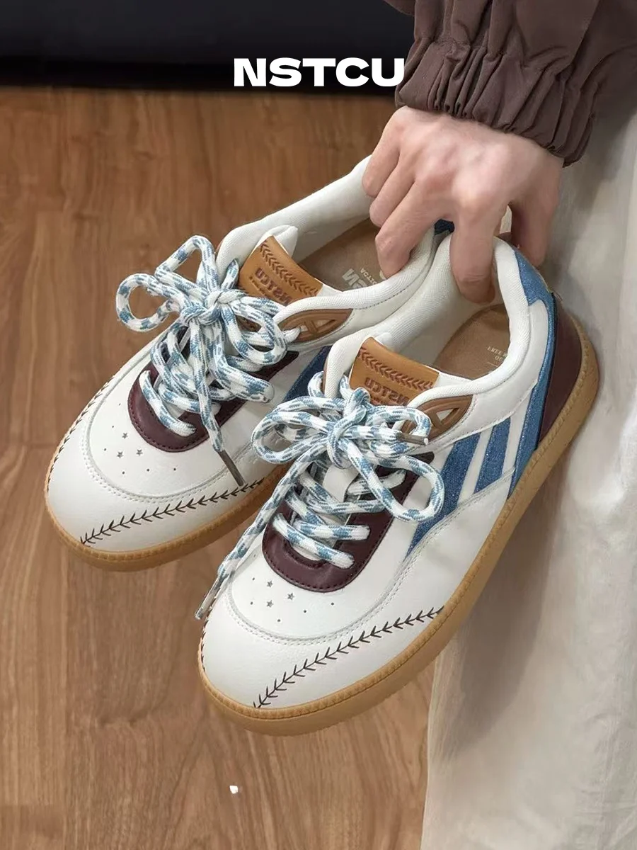 

Повседневные джинсовые кроссовки Casual Star для женщин, летние, новые, универсальные, NSTCU Dequn, с перекрестными ремешками, для отдыха, оригинальные белые кеды