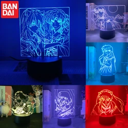 Inuyasha 3D LED Night Lights Anime Figure Higurashi Kagome Sesshoumaru Inuyasha Room Decor Desk Lamps Kids Bedroom Decoration