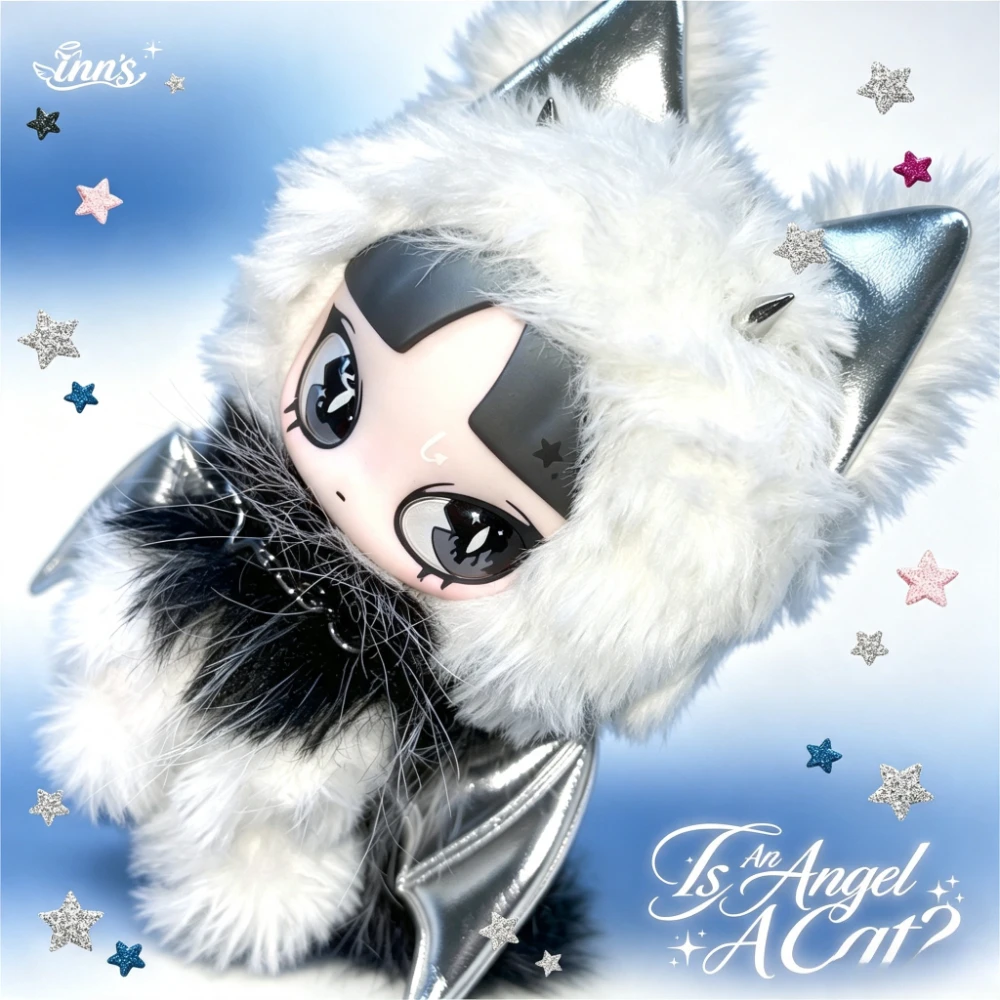 INN Is An Angel A Cat ? Plush Doll Hanging Card Cute Keychain Toy Mystery Home Ornaments Surprise Bag Pendants Collectible Gifts view 3
