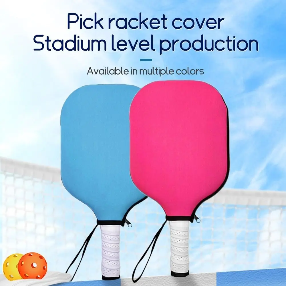 

Waterproof Pouch Pickleball Paddle Cover Multicolor Gift Pickleball Racket Protector Dust Cover with Handle Strap