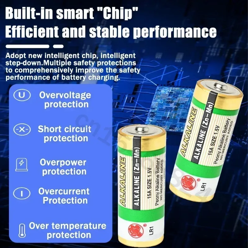

1.5V N Alkaline Batteries LR1 AM5 MN9100 E90 for MP3/Walkman/Doorbell/Bluetooth Speaker/Toy Primary Dry Battery Bluetooth Sp