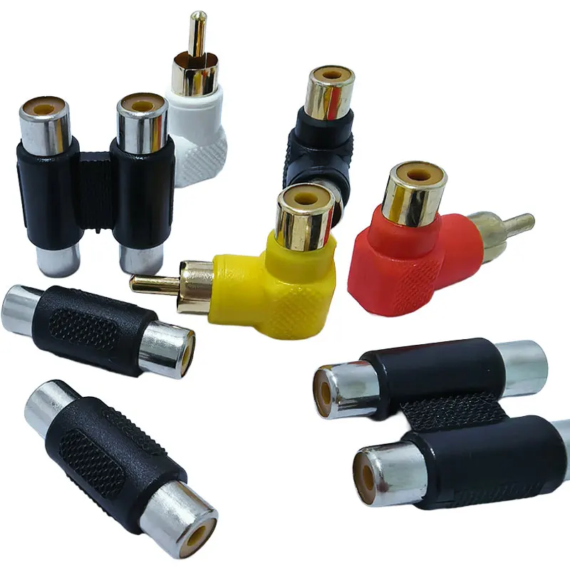 RCA Female to RCA Female Audio Video Cable Jack Plug Connector RCA to RCA Adaptateur de barre de son TV DVD