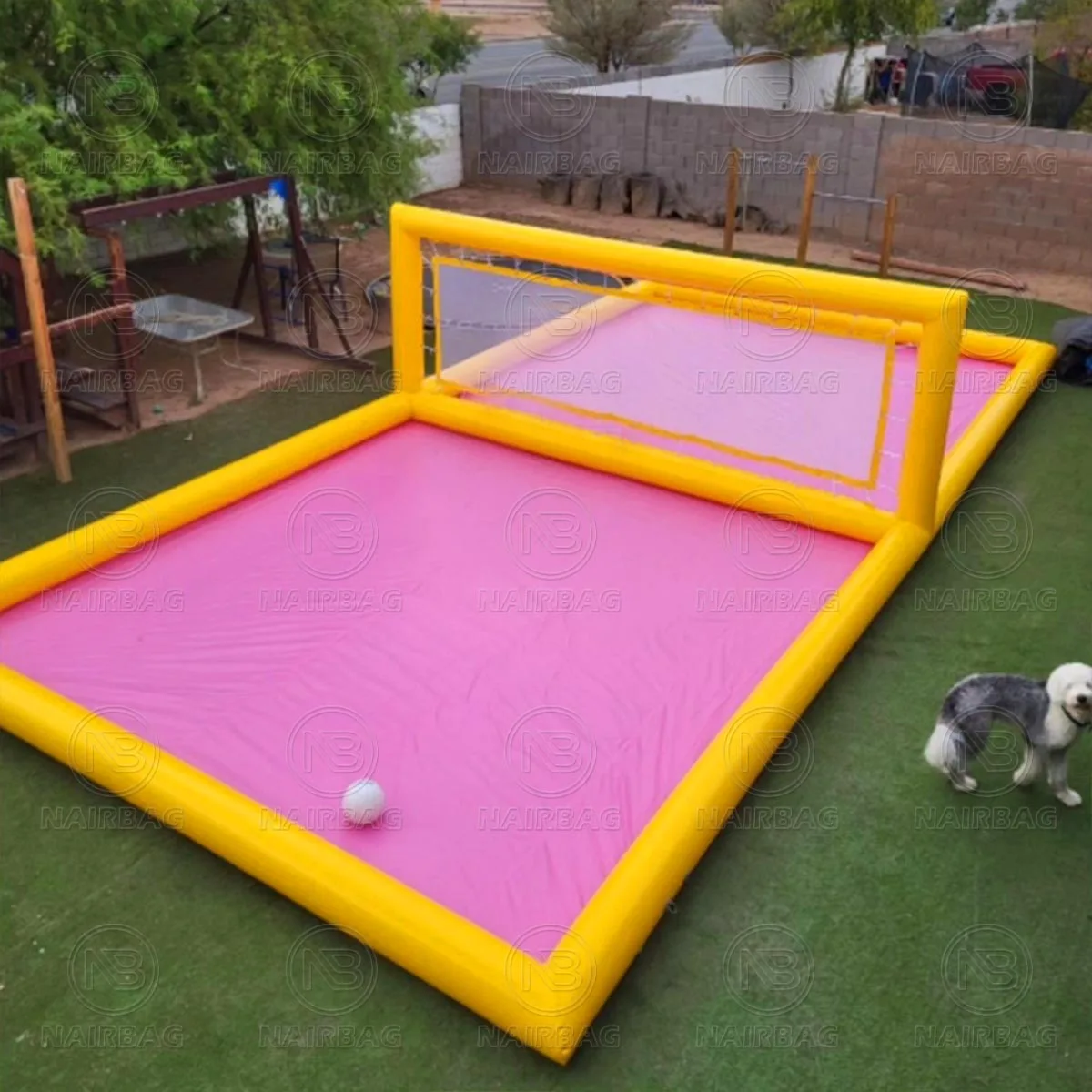 Outdoor Beach Inflatable Volleyball Court Net Large Airtight Inflatable Water Volleyball Pool for Rentalpromote sales