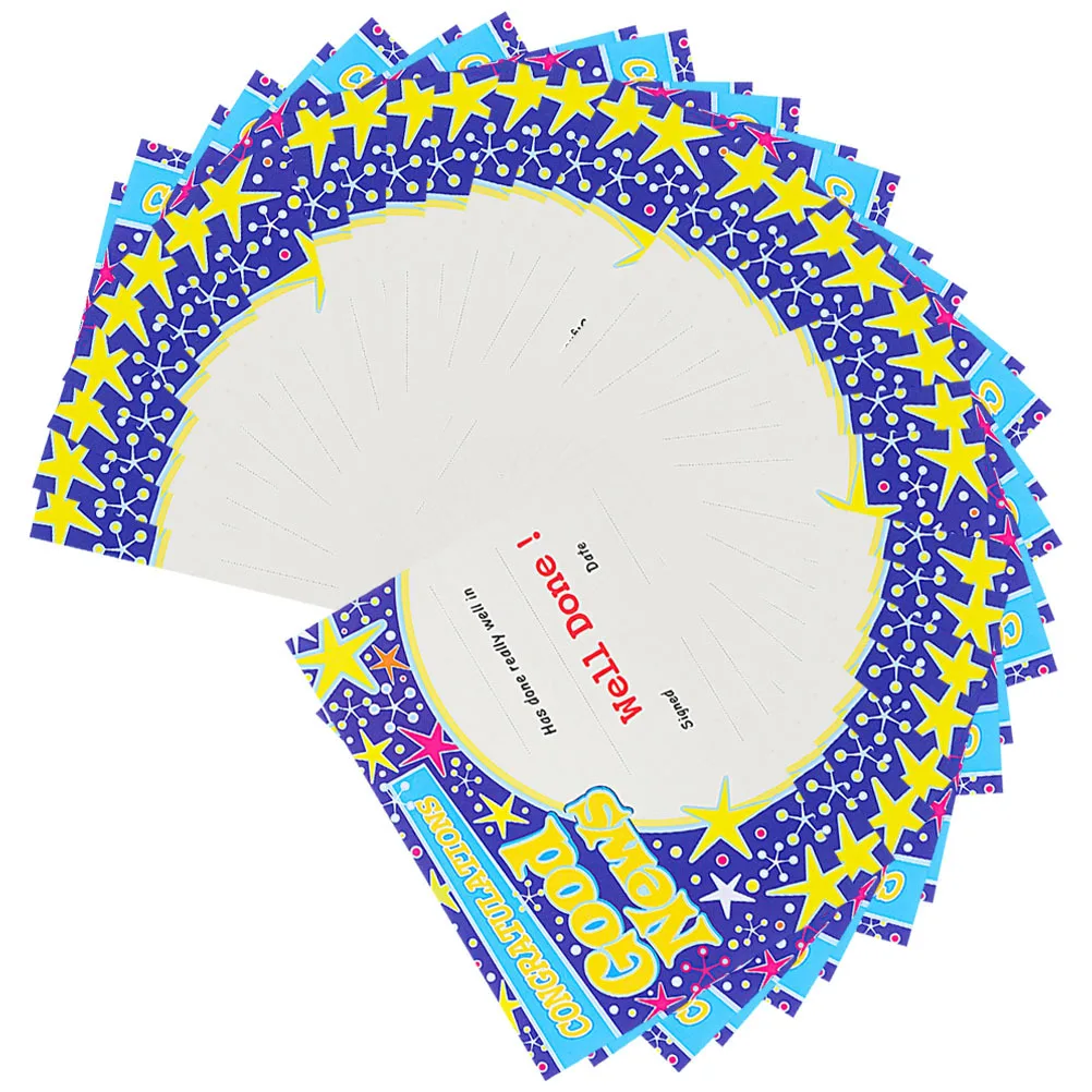 

200 Sheets Motivational Certificates A6 Size Student Awards Classroom Supplies Recognition Thick Paper High Definition