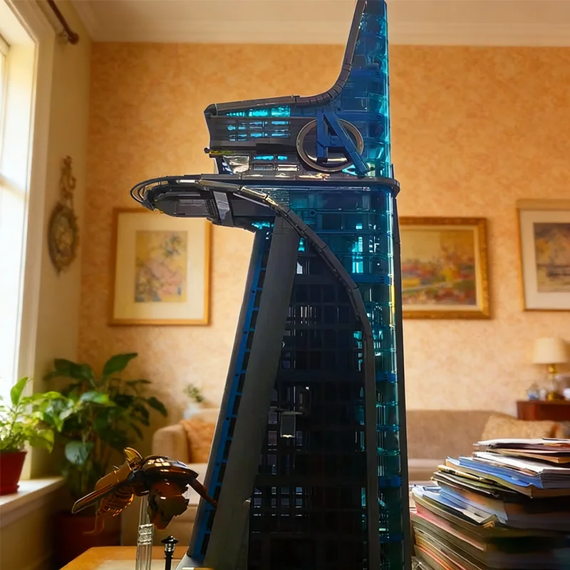 New5201PCSHome decoración de escritorio Torre clásica 76269 arquitectura Street View ensamblar figuras miniaturas modelo edificio regalo