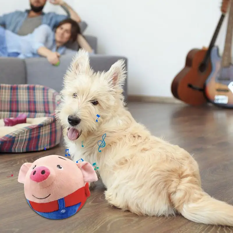 Elektronische Hond Speelgoed Bal Huisdier Stuiterende Sprongballen Wasbare Cartoon Interactieve Hond Pluche Pop Speelgoed Voor Huisdieren