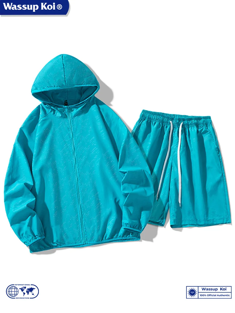 

Комплект спортивной одежды Wassup Koi UPF50 для защиты от солнца, быстросохнущий, летний, повседневный, молодежный, из полиэфирного волокна