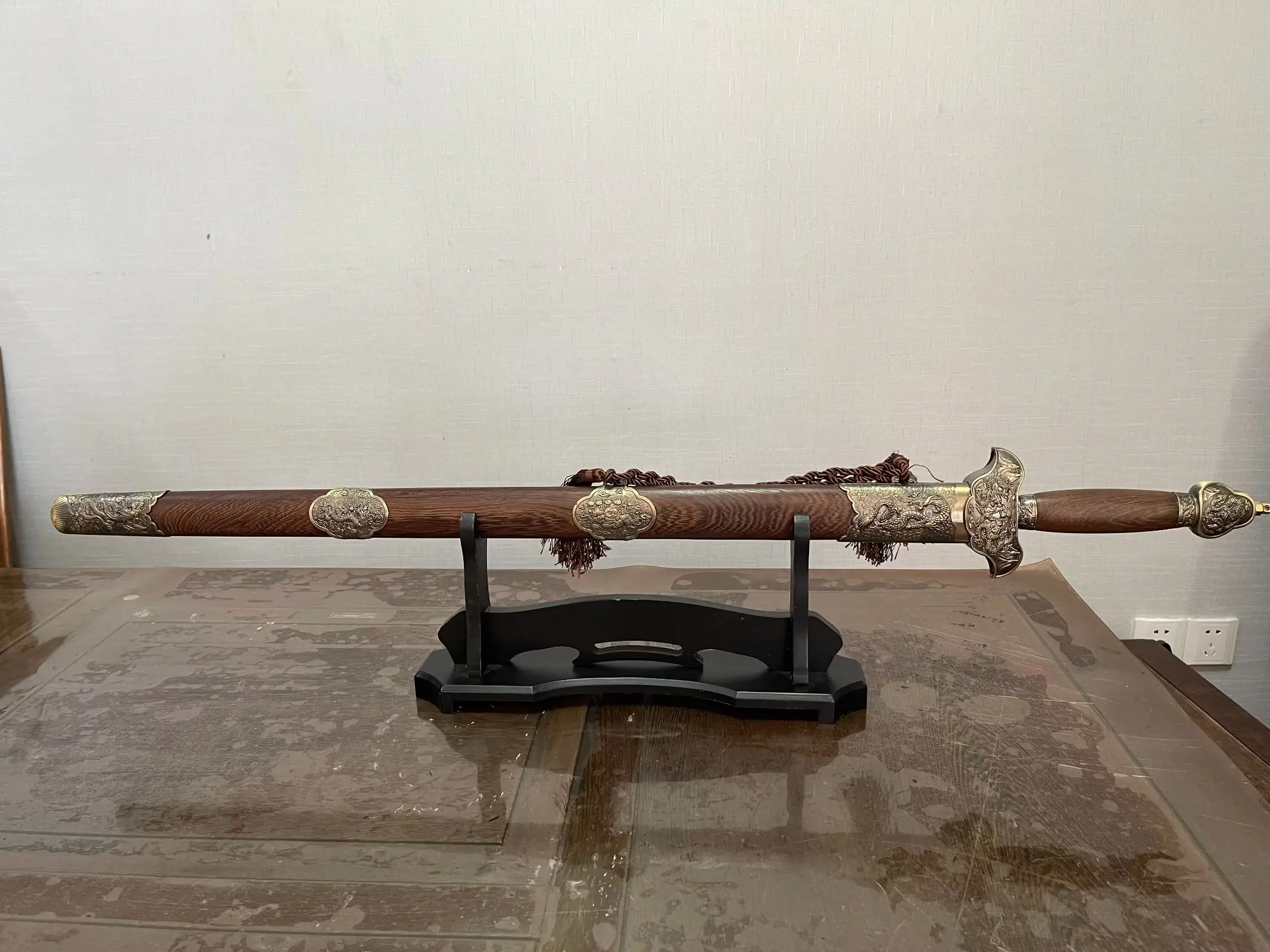 102cm martial arts kung fu Samurai Sword not sharp auspicious decoration for luck feng shui genuine katana gift wooden sheath