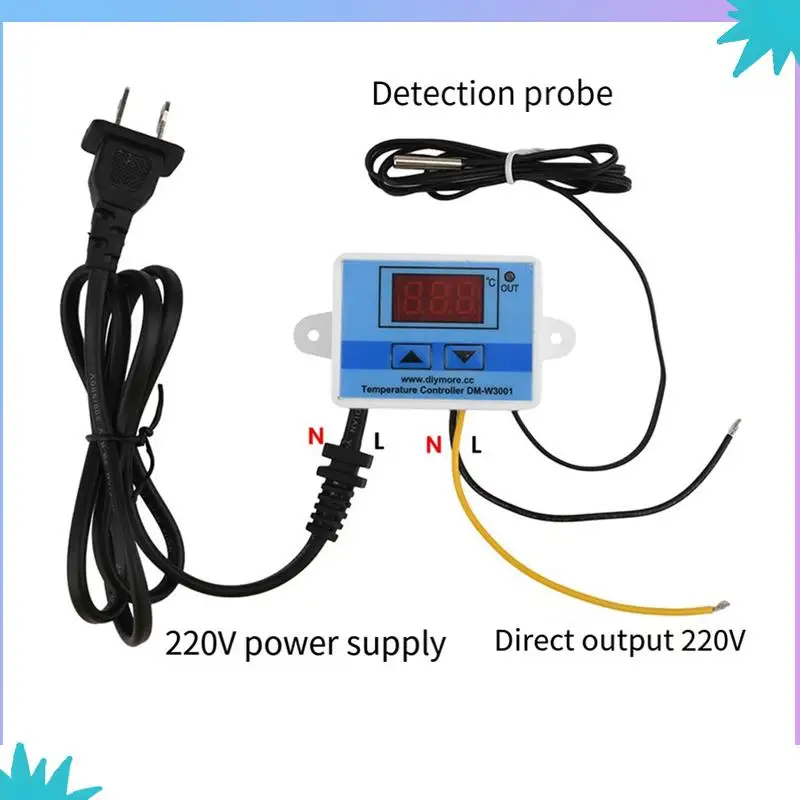 ABZW 110-220 В/1500 Вт XH-W3002 Компьютеризированный цифровой переключатель контроля температуры Интеллектуальный контроллер + вилка стандарта США