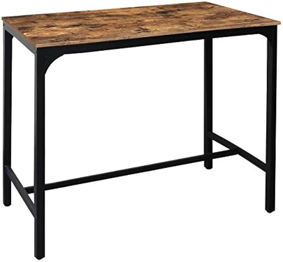 

Tall Counter Height Pub Table for Dining Room, Kitchen or Living Room, 47.2''L x 23.6''W x 41.7''H, Rustic Brown